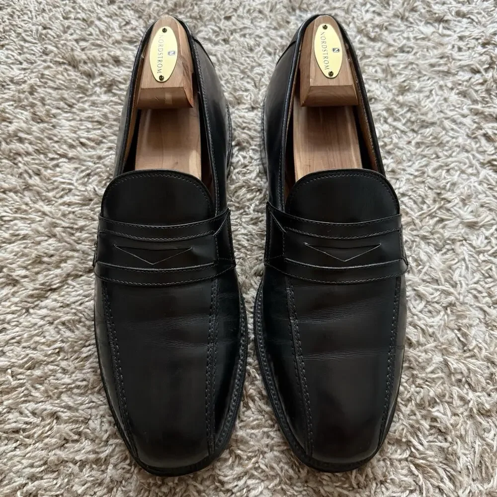Allen Edmonds USA Sheridan Black Leather Penny Loafers Slip On Men’s Size 8.5 E